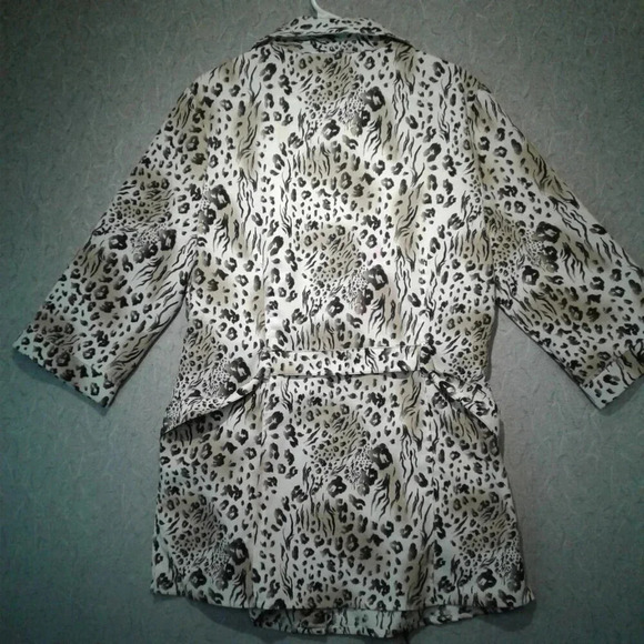 Leopard Print Short Sleeve Belted Tunic Top  Size 18W - Picture 10 of 13